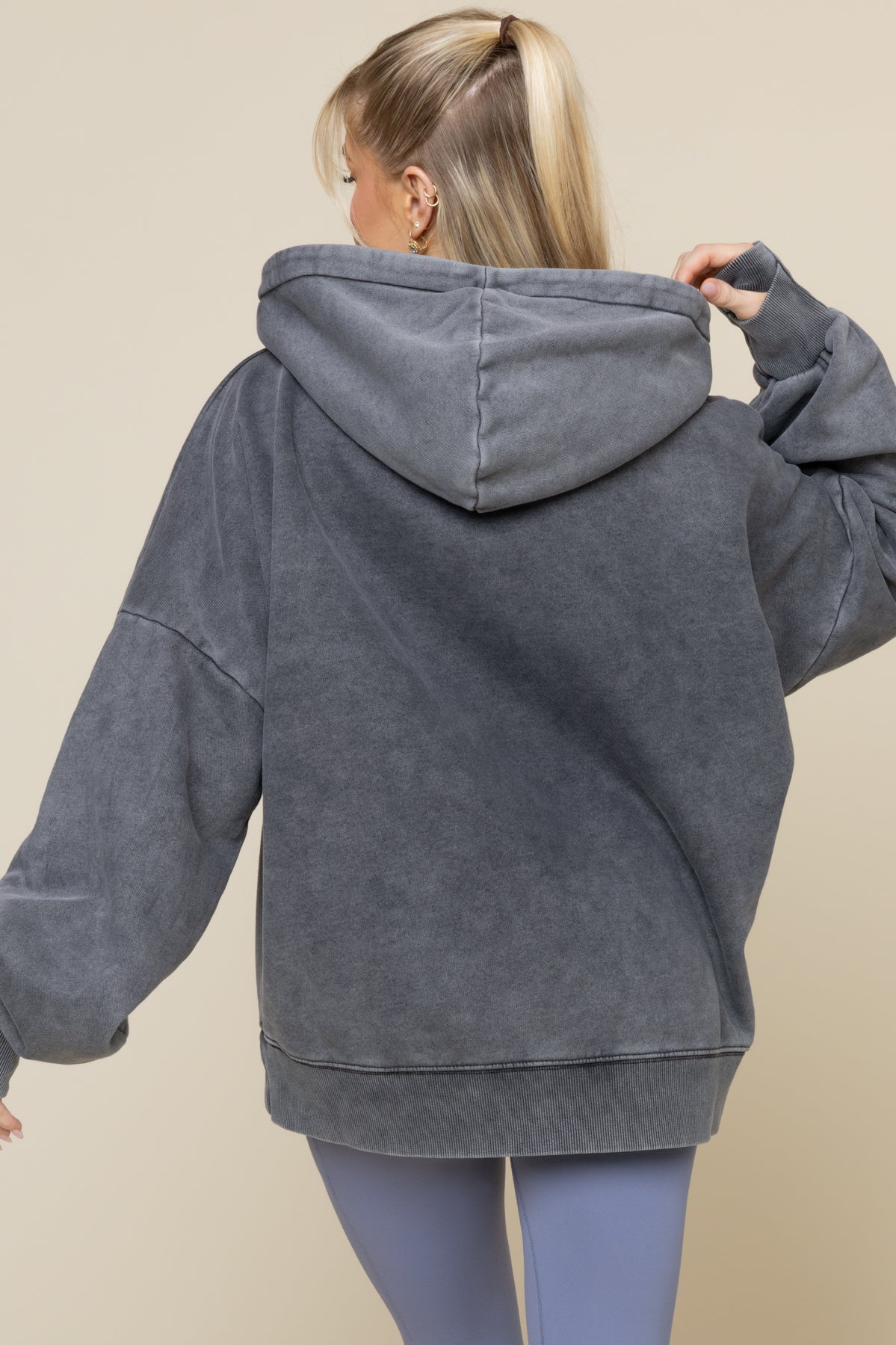 Boxy Boyfriend Hoodie - Vintage Black