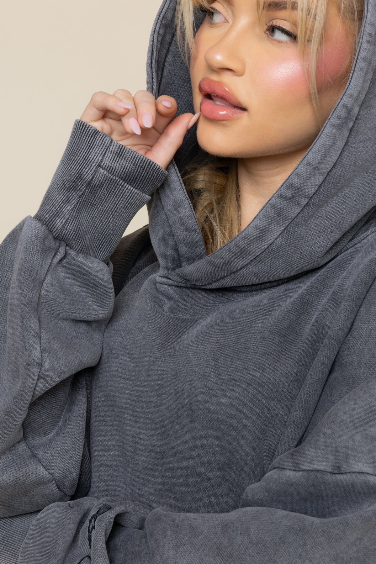 Boxy Boyfriend Hoodie - Vintage Black