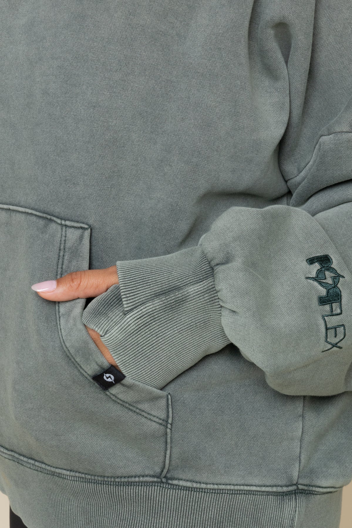 Boxy Boyfriend Hoodie - Vintage Forest Fern