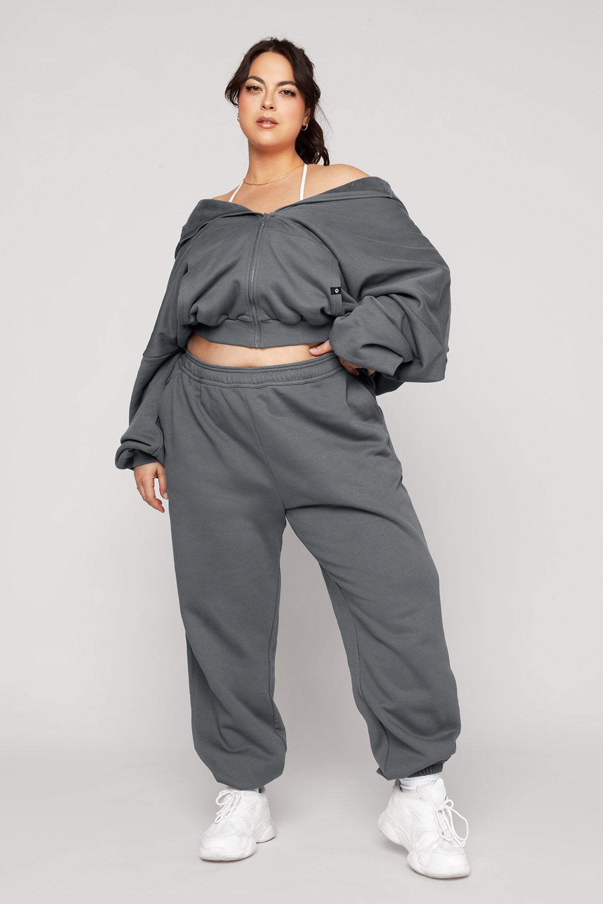 Zip Cloud Hoodie - Smoke