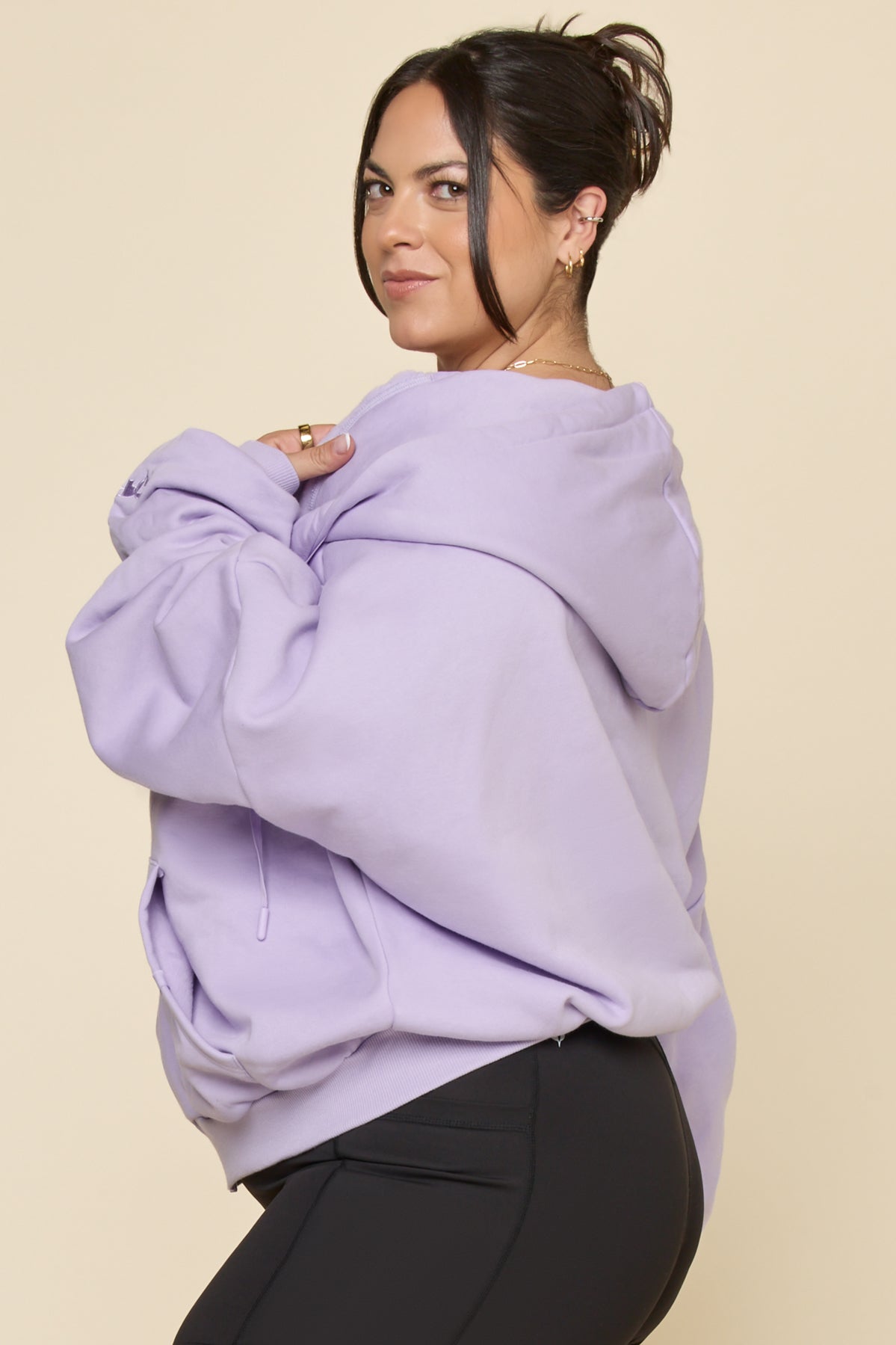 Zip Cloud Hoodie - Digital Lavender