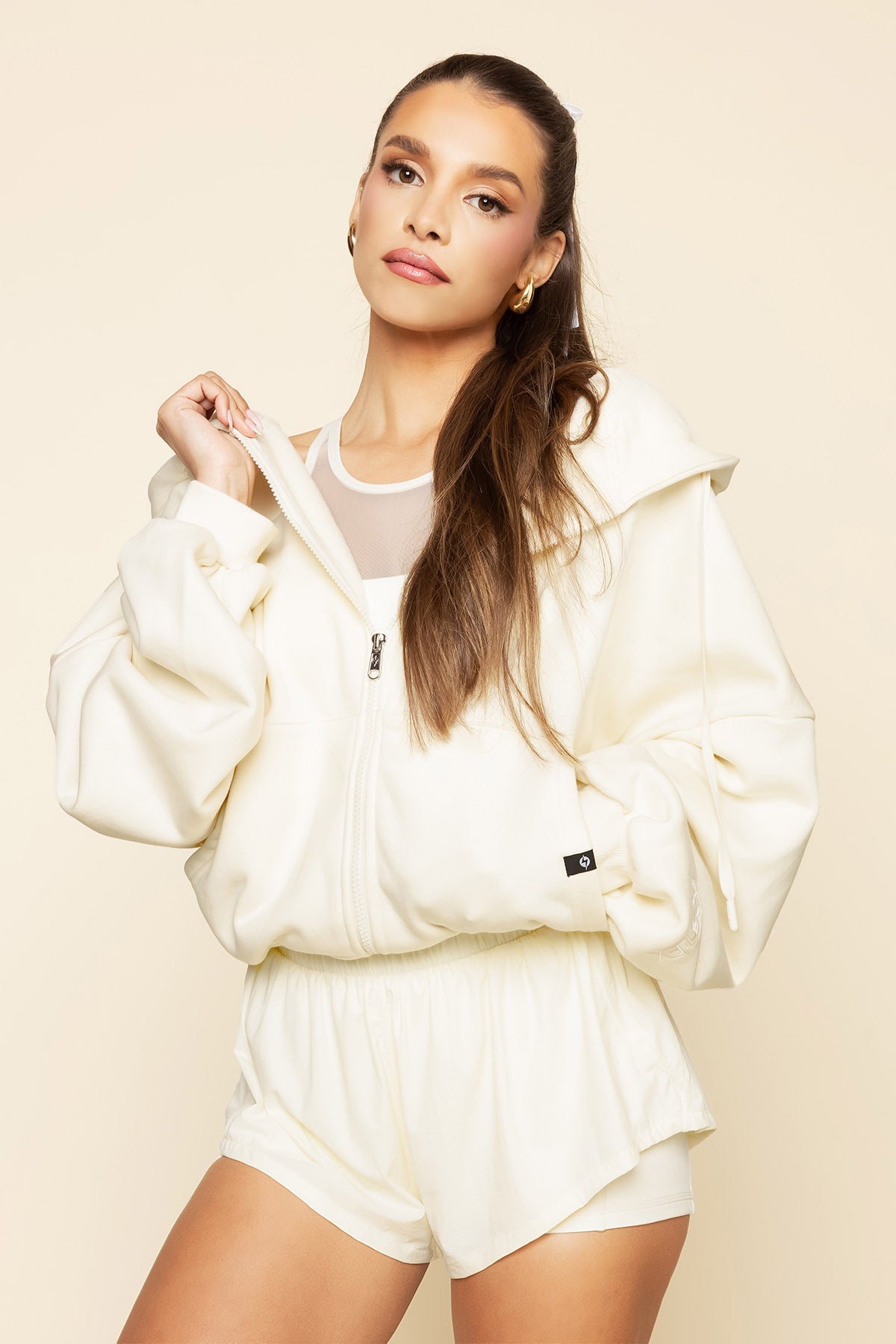 Zip Cloud Hoodie - Ivory