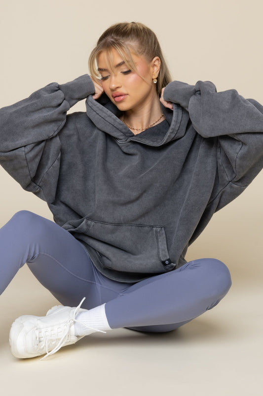 Boxy Boyfriend Hoodie - Vintage Black