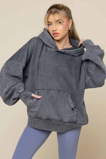 Boxy Boyfriend Hoodie - Vintage Black
