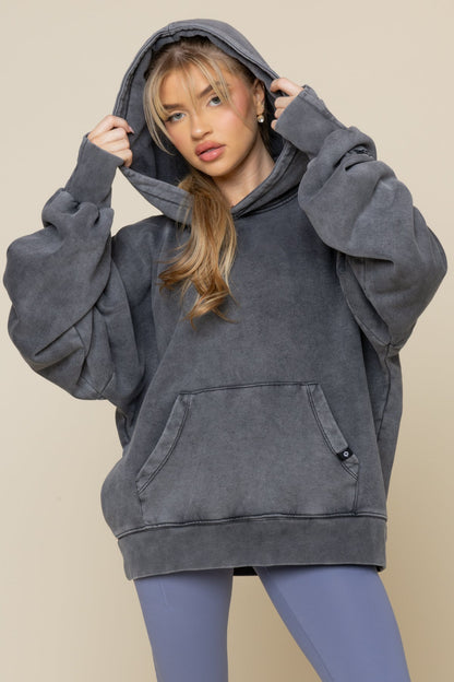 Boxy Boyfriend Hoodie - Vintage Black