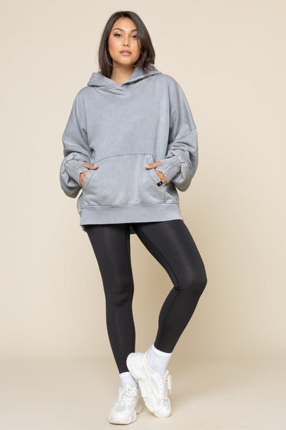 Boxy Boyfriend Hoodie - Vintage Blue Mist