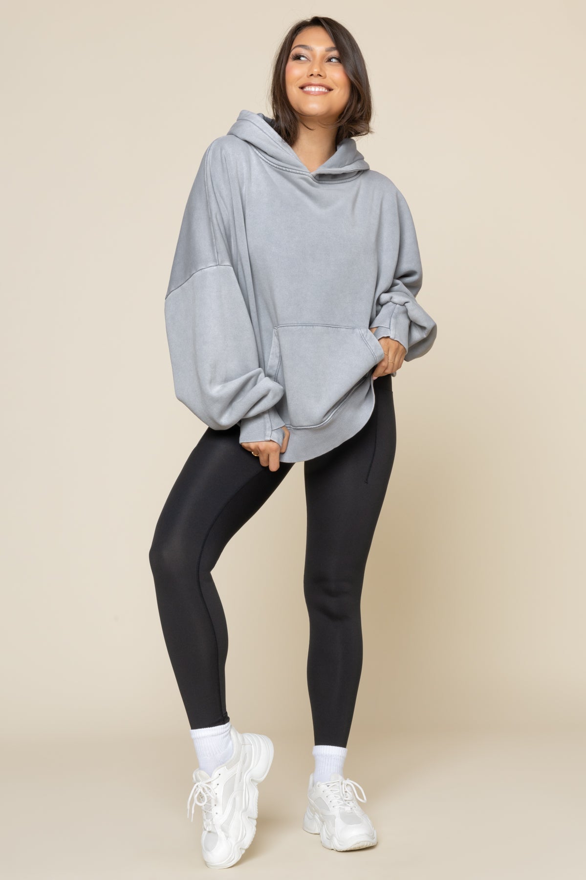 Boxy Boyfriend Hoodie - Vintage Blue Mist