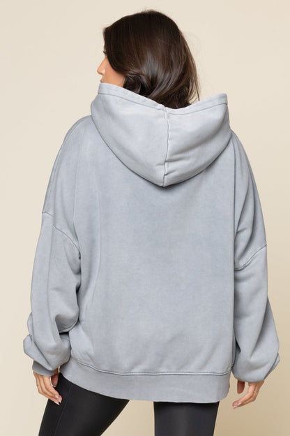 Boxy Boyfriend Hoodie - Vintage Blue Mist