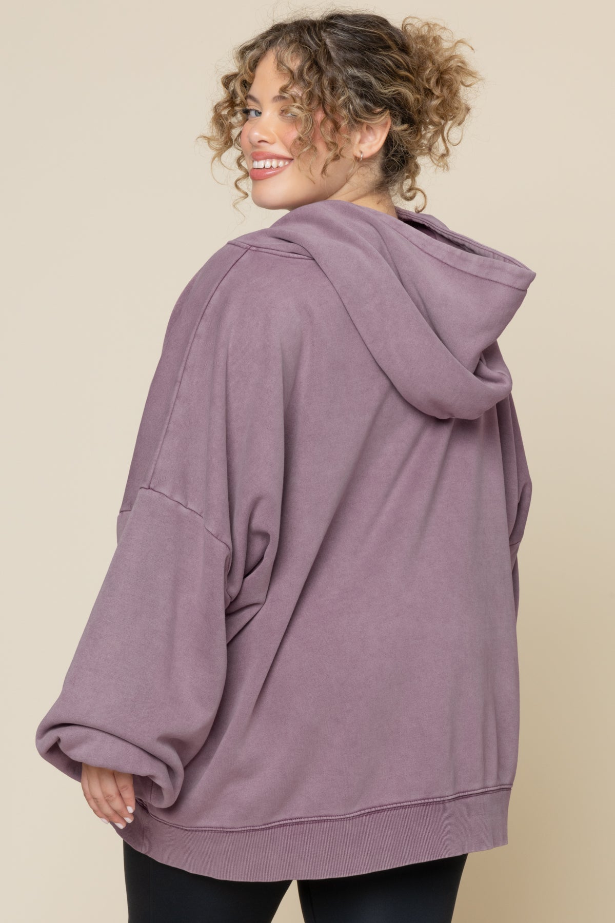Boxy Boyfriend Hoodie - Vintage Crimson
