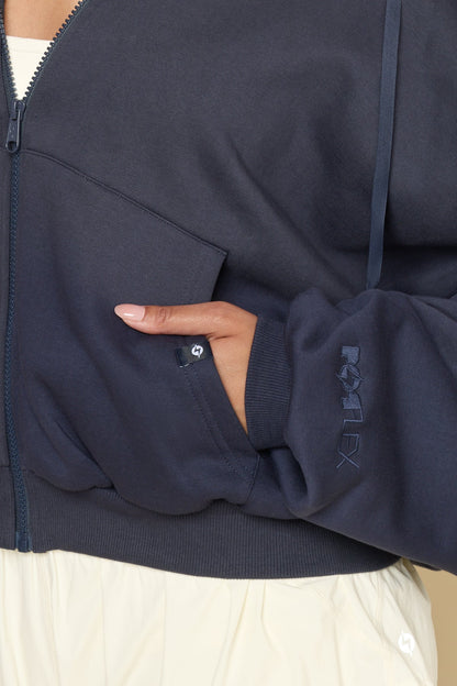 Zip Cloud Hoodie - Academic Navy