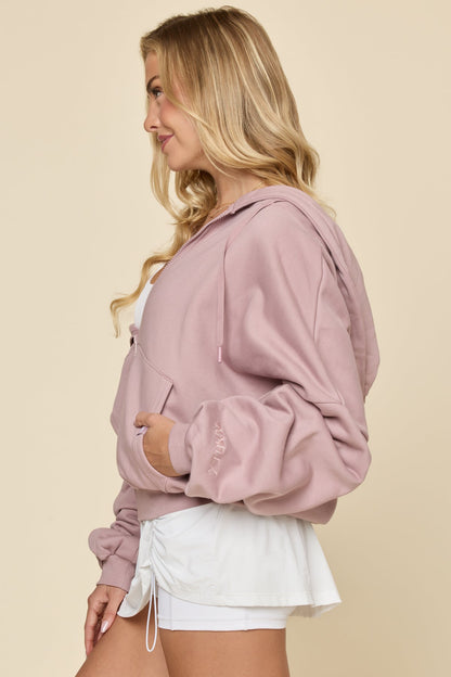 Zip Cloud Hoodie - Blush