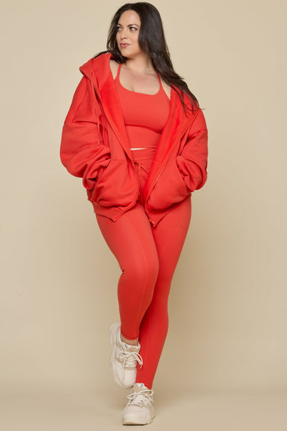 Zip Cloud Hoodie - Cayenne