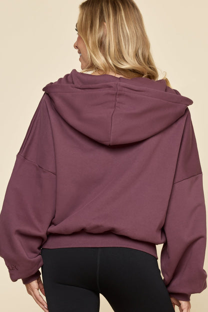 Zip Cloud Hoodie - Deep Plum