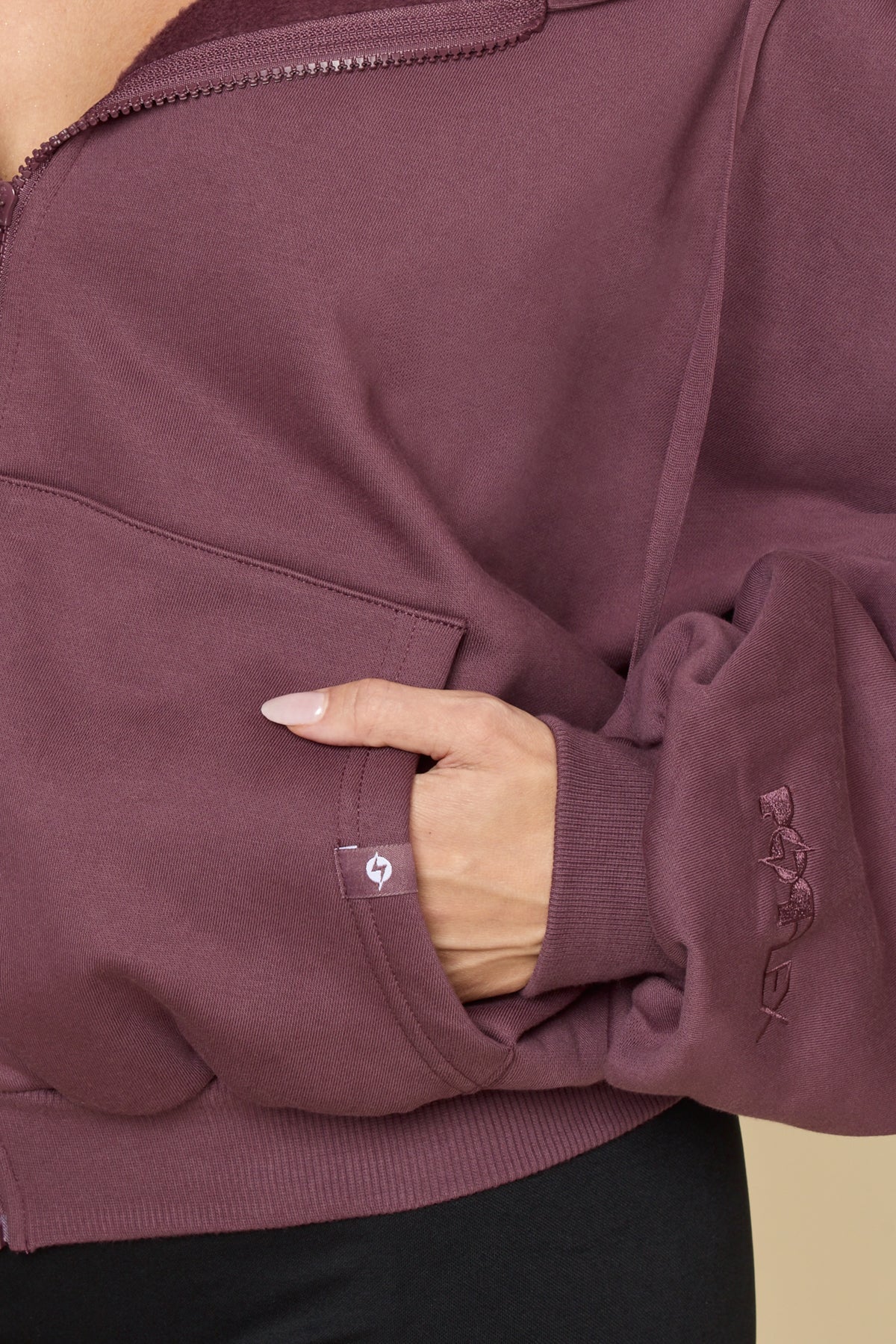 Zip Cloud Hoodie - Deep Plum