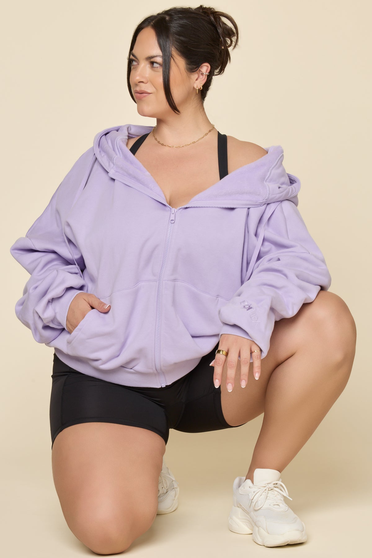 Zip Cloud Hoodie - Digital Lavender
