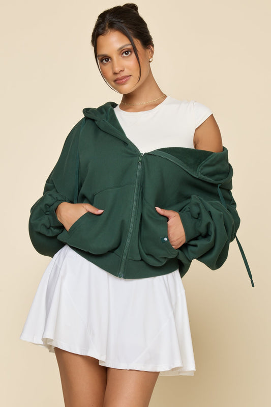 Zip Cloud Hoodie - Game Time Green