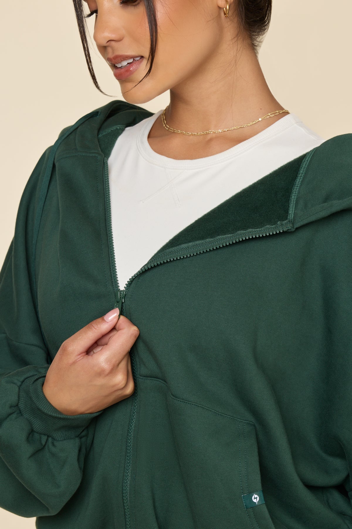 Zip Cloud Hoodie - Game Time Green
