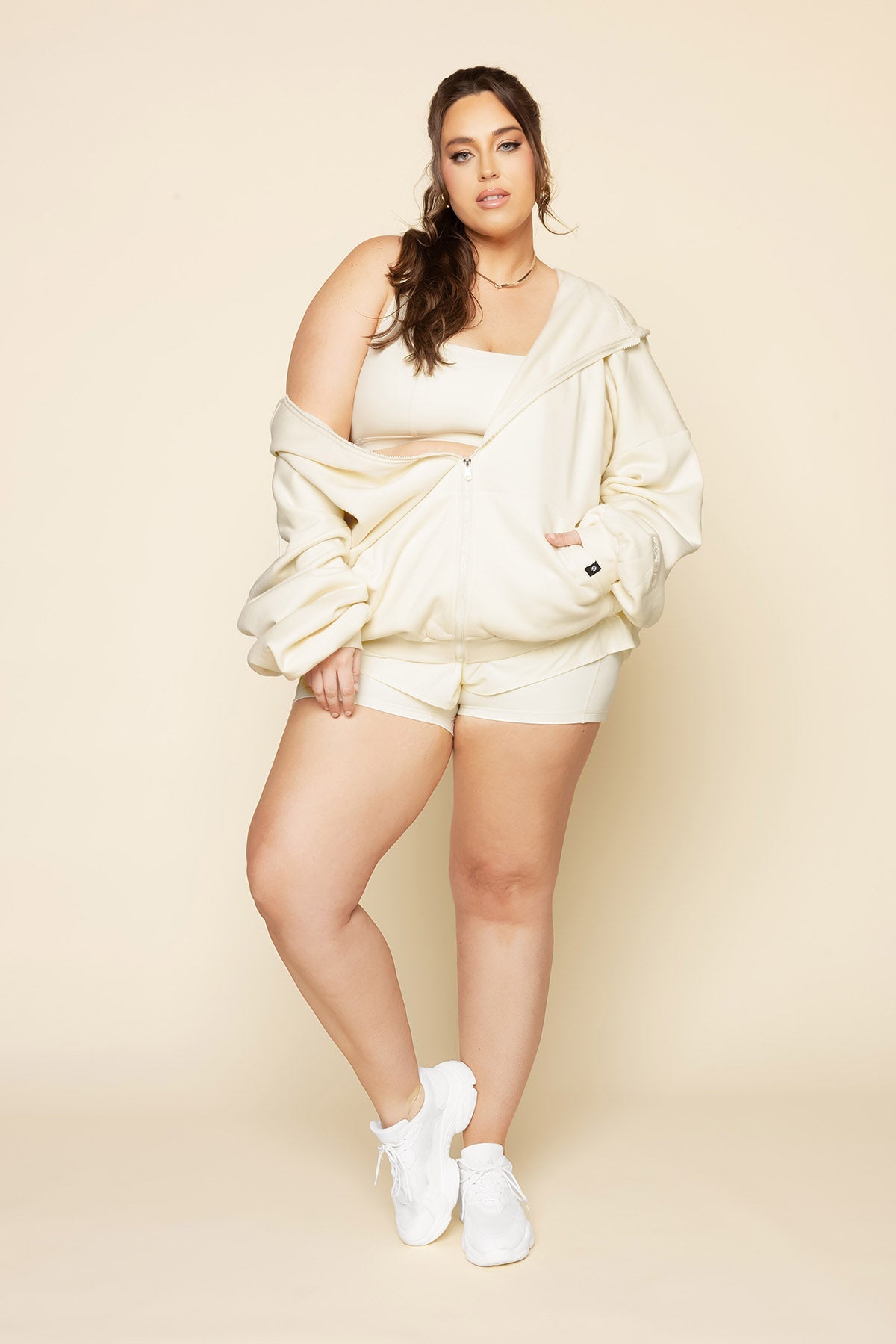 Zip Cloud Hoodie - Ivory