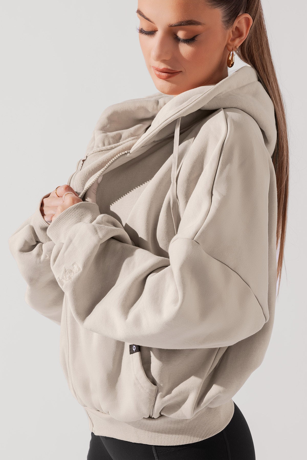 Zip Cloud Hoodie - Seashell