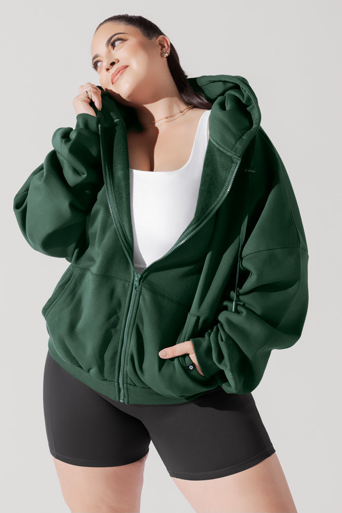Zip Cloud Hoodie - Game Time Green